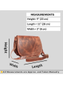  Women's Saddle Crossbody Handbag Genuine Leather Evening Shoulder Sling Bag-GBL6BROWN